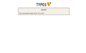 Vermeintliche TYPO3 Fehlerseite